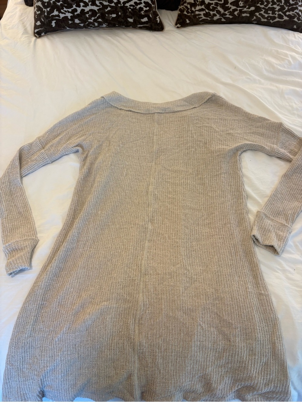 Altar'd State Cream V-Neck Ribbed Tunic - Picture 4 of 4